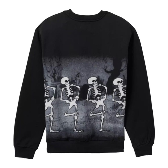 New Disney The Skeleton Dance Fleece Pullover Spooky Season - Picture 2 of 6